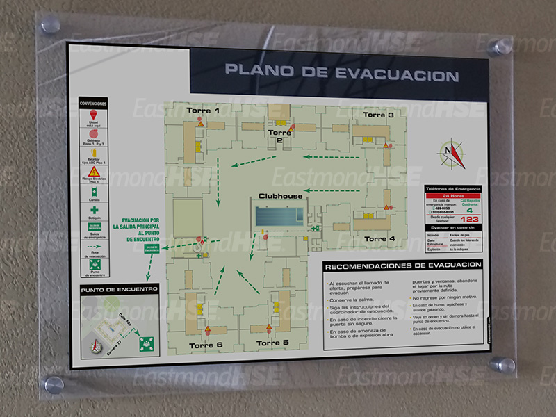Plano de evacuación - Conjunto Residencial El Refugio La Felicidad